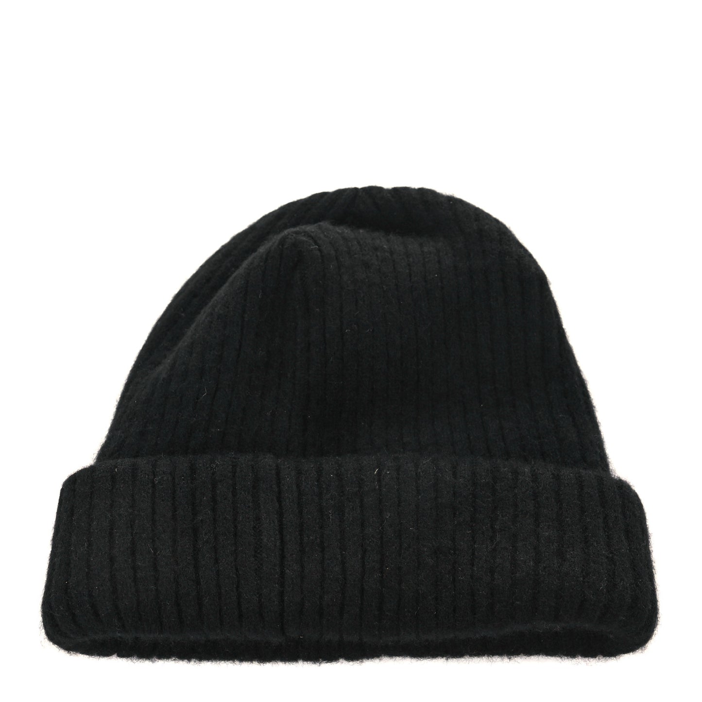 Cashmere Sequins Logo Beanie Hat Black