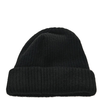 Chanel Cashmere Sequins Logo Beanie Hat Black 2 of 5