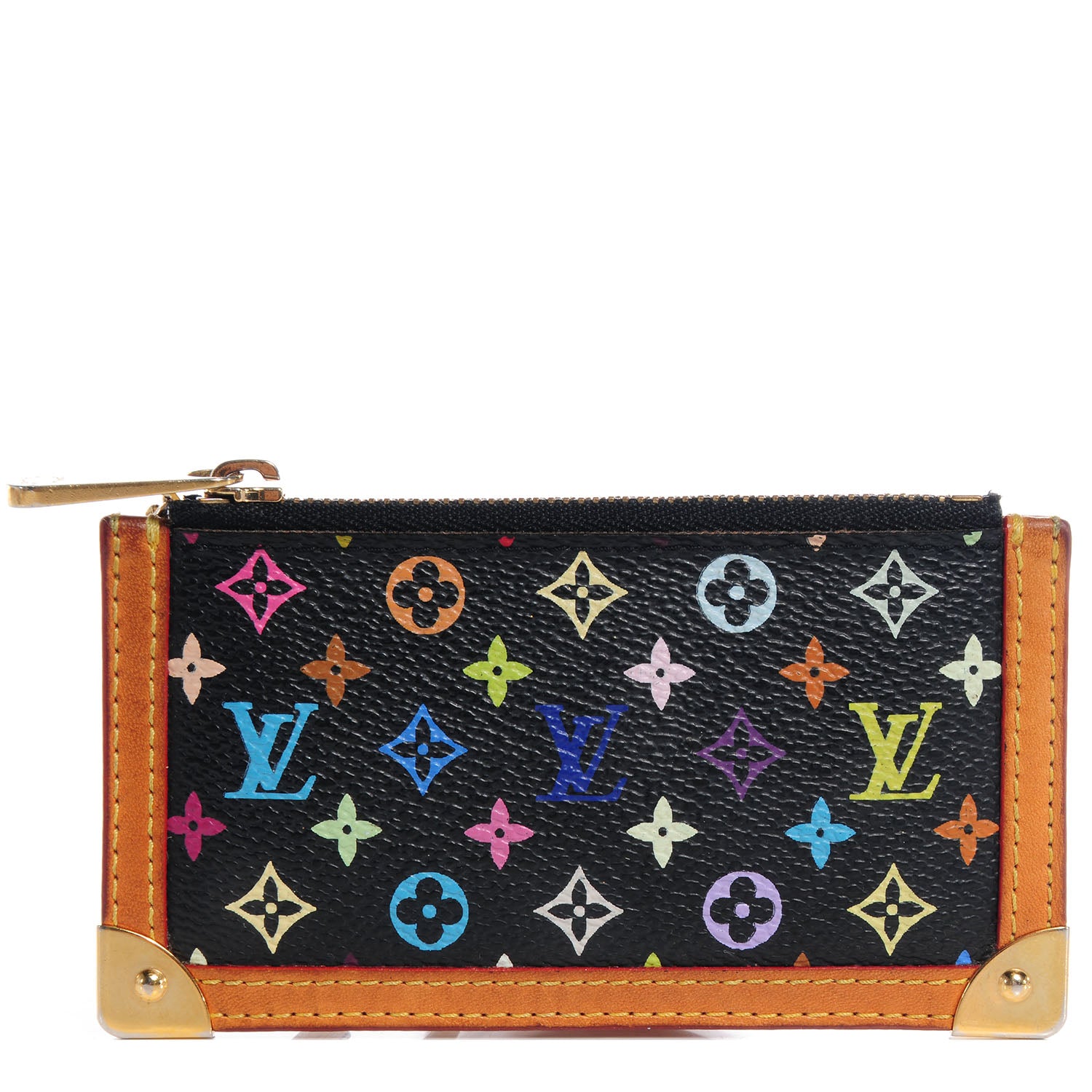 Louis Vuitton Monogram Multicolor Key Pouch Black 1 of 7
