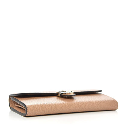 Gucci Dollar Calfskin Interlocking G Continental Wallet Camelia 4 of 7