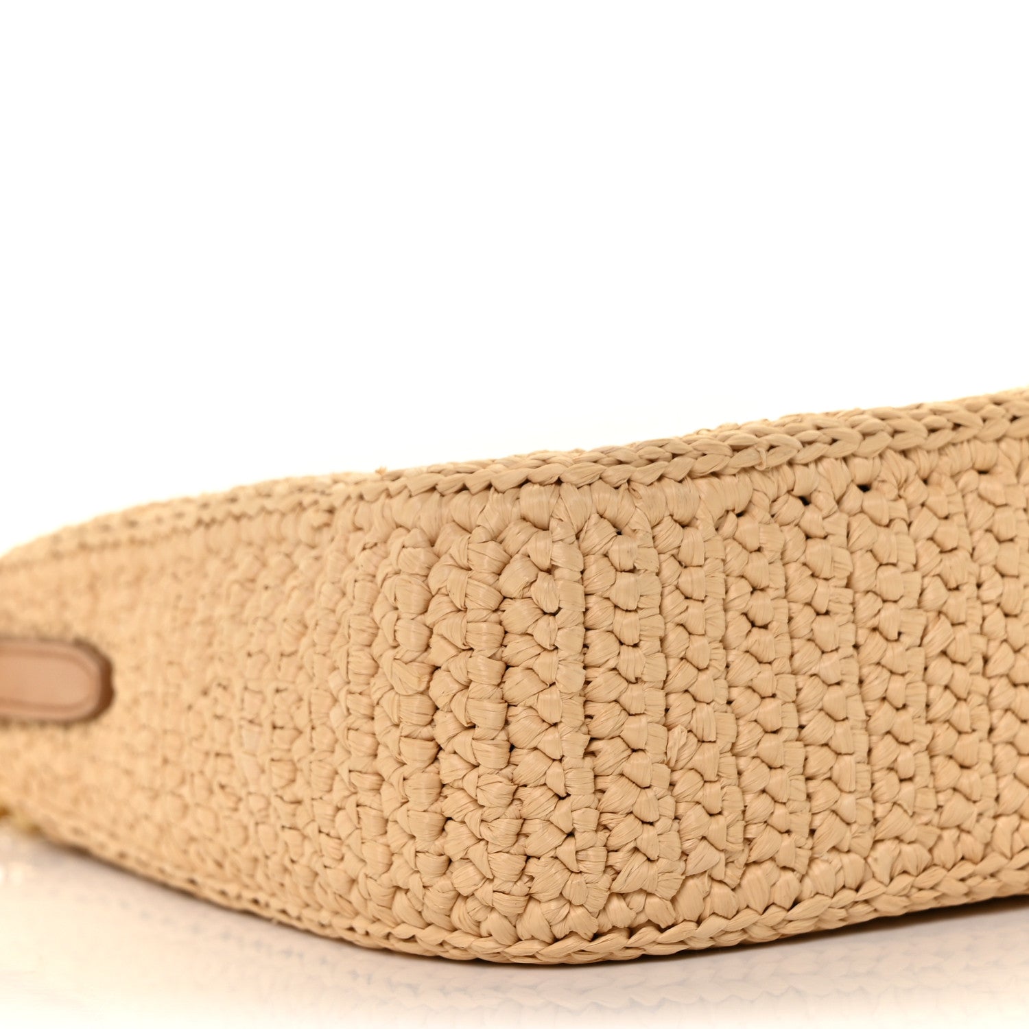 Prada Yarn Raffia Effect Crochet Re-Edition 2005 Shoulder Bag Naturale 7 of 9