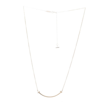 Tiffany 18K Yellow Gold Small T Smile Pendant Necklace 4 of 6