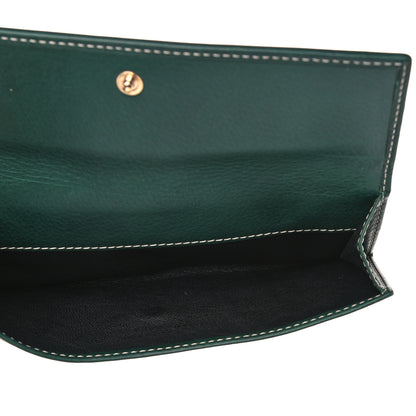 Gucci Calfskin Crest Continental Flap Wallet Green 5 of 14