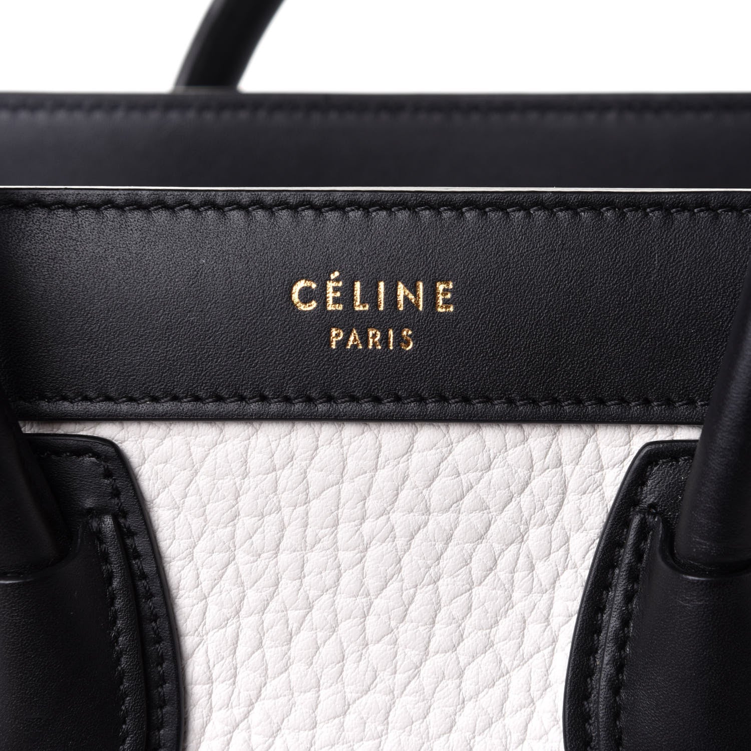 Celine Bullhide Calfskin Suede Nano Tri-Color Luggage White 6 of 8