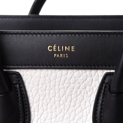 Celine Bullhide Calfskin Suede Nano Tri-Color Luggage White 6 of 8