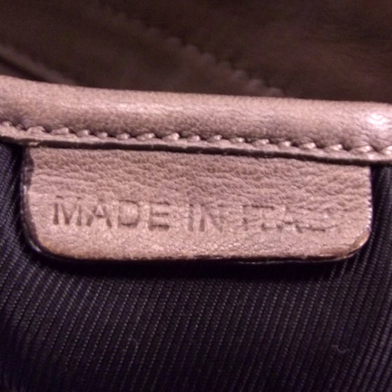 Leather Gathered Large Tote Bag