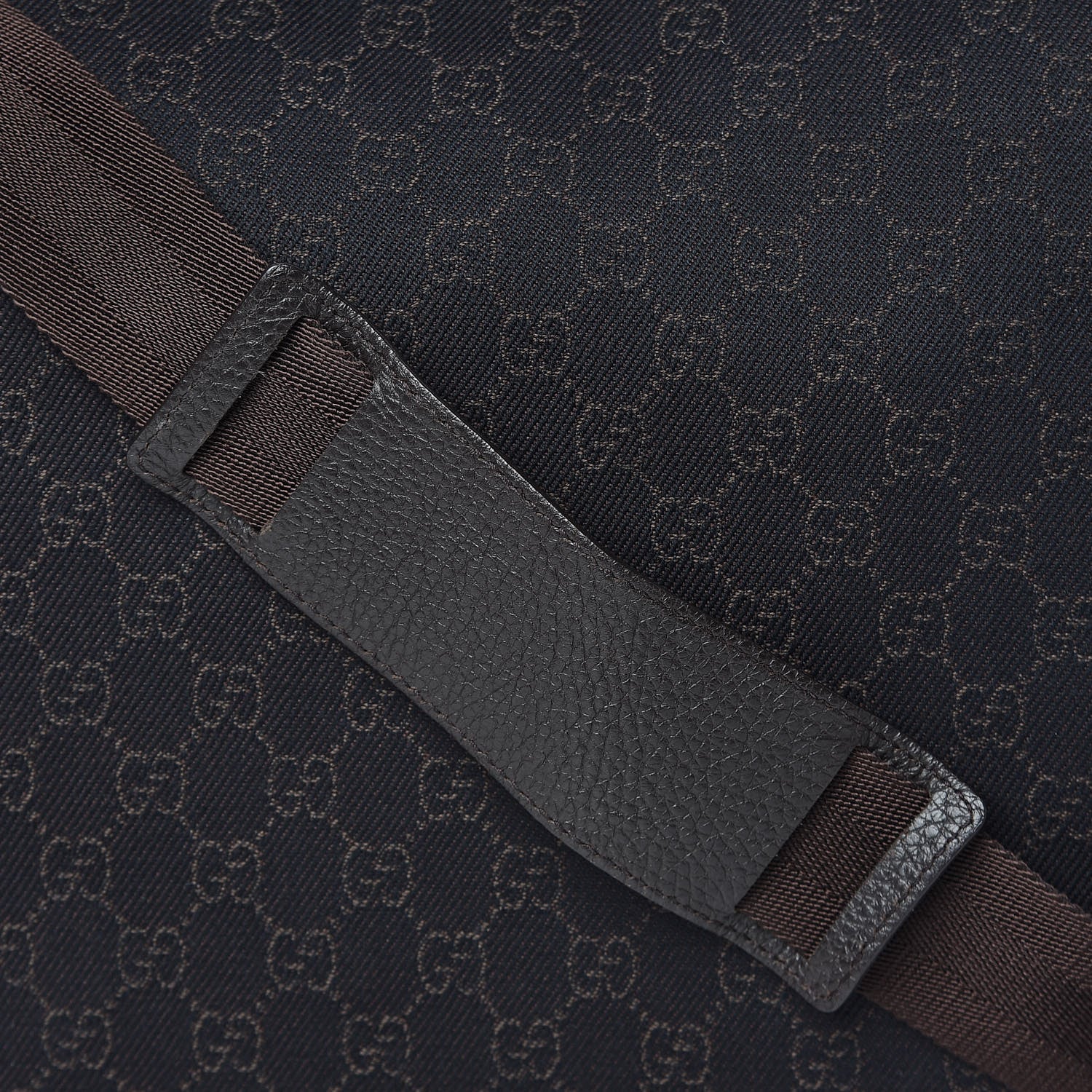 Gucci Denim Monogram Messenger Bag Dark Brown 8 of 10