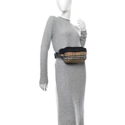Burberry Nylon Vintage Check Sonny Bum Bag Archive Beige Black 2 of 10