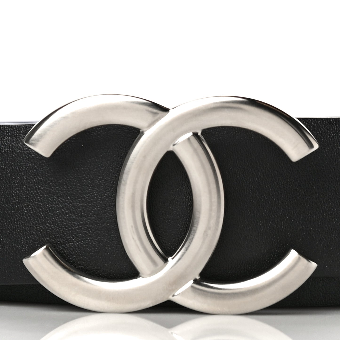 Calfskin CC Reversible Belt 75 Black Burgundy
