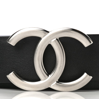 Chanel Calfskin CC Reversible Belt 75 Black Burgundy 2 of 8