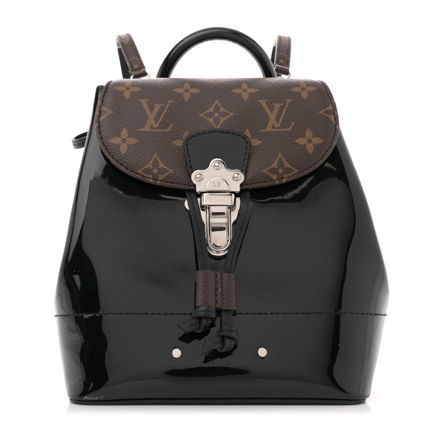 Louis Vuitton Patent Monogram Hot Springs Backpack Black 1 of 11