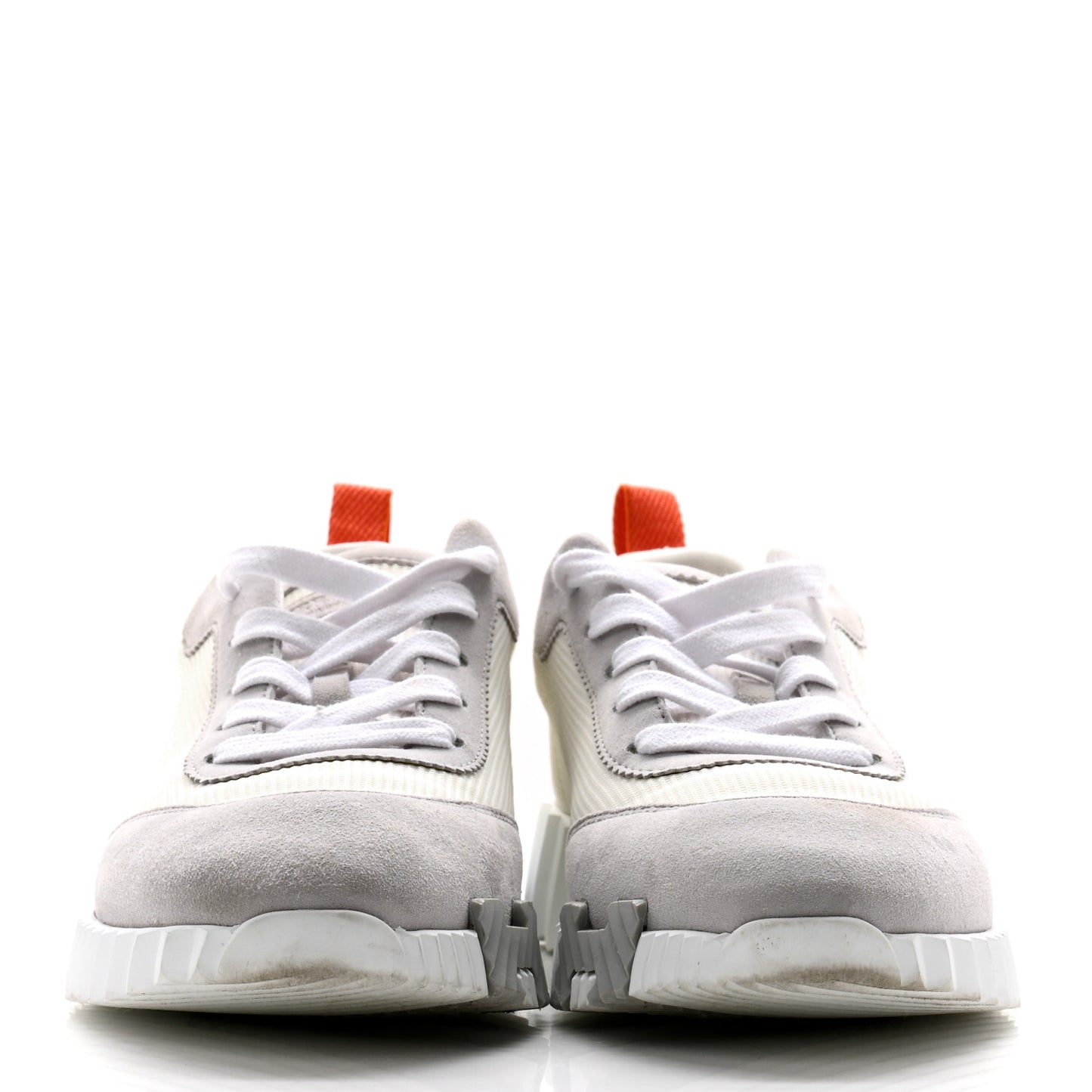 Technical Canvas Suede Goatskin Bouncing Sneakers 38 White Multicolor