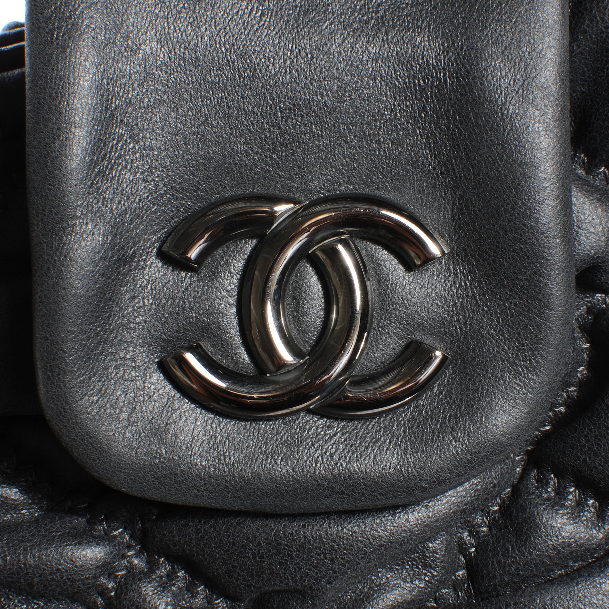Chanel Leather Bubble Quilt Hobo Grey 5 of 8