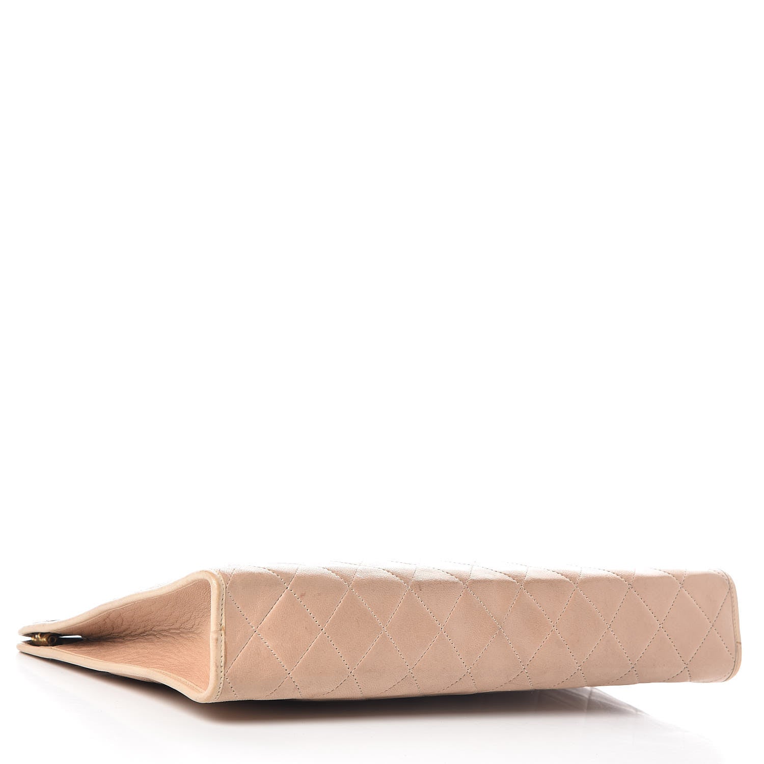 Chanel Lambskin Quilted Clutch Beige 4 of 16