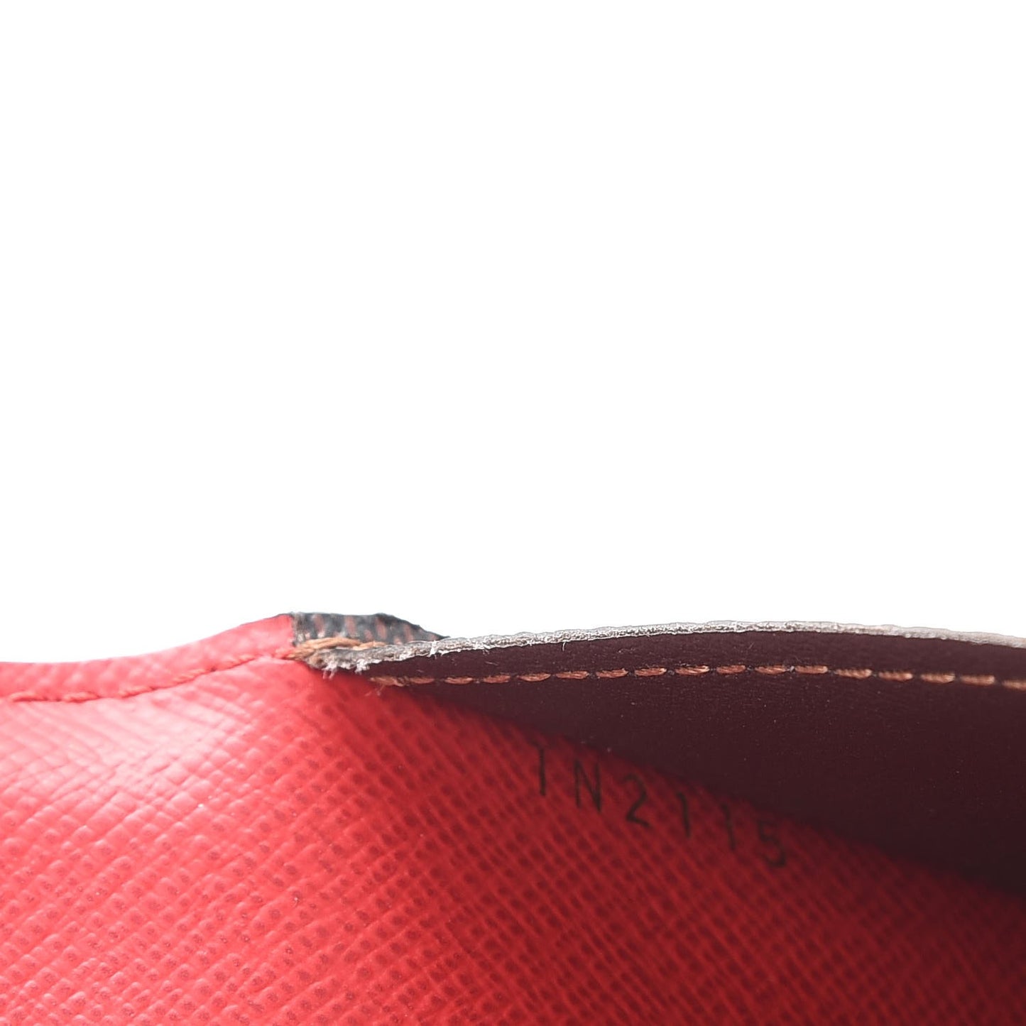 Damier Ebene Josephine Wallet Red