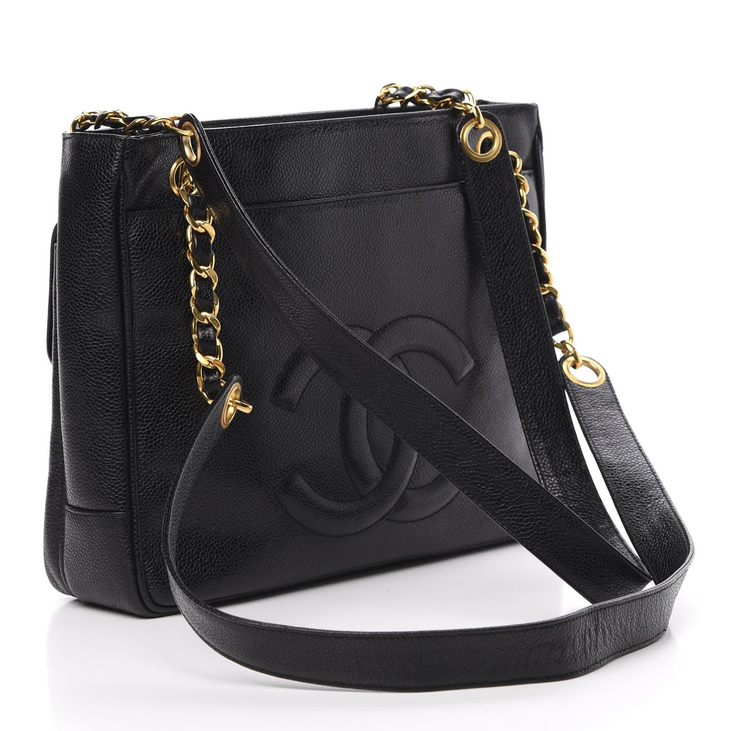 Caviar CC Shoulder Bag Black