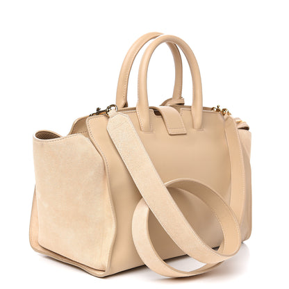 Saint Laurent Calfskin Small Monogram Downtown Cabas Nude Powder 2 of 11