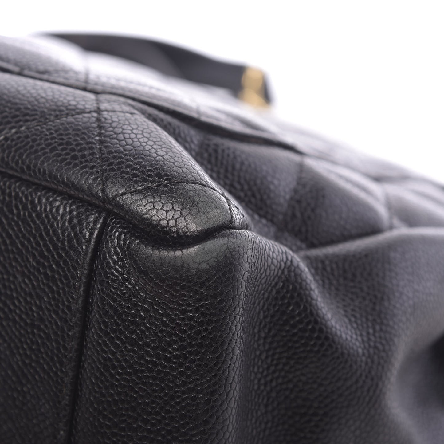 Caviar Quilted Grand Shopping Tote GST Black