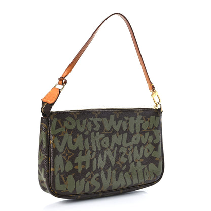 Louis Vuitton Monogram Graffiti Pochette Accessories Kaki 4 of 15
