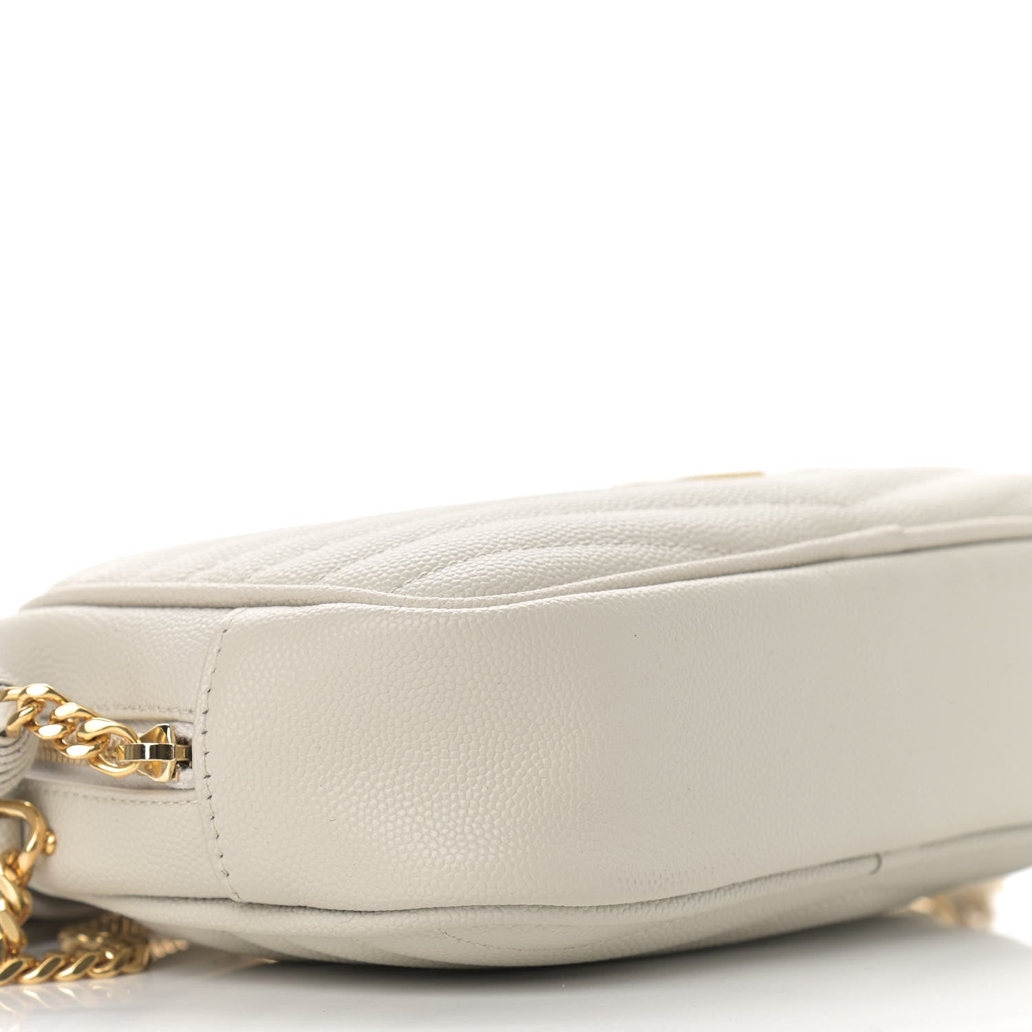 Saint Laurent Grain De Poudre Matelasse Monogram Mini Lou Camera Bag Crema Soft 8 of 9