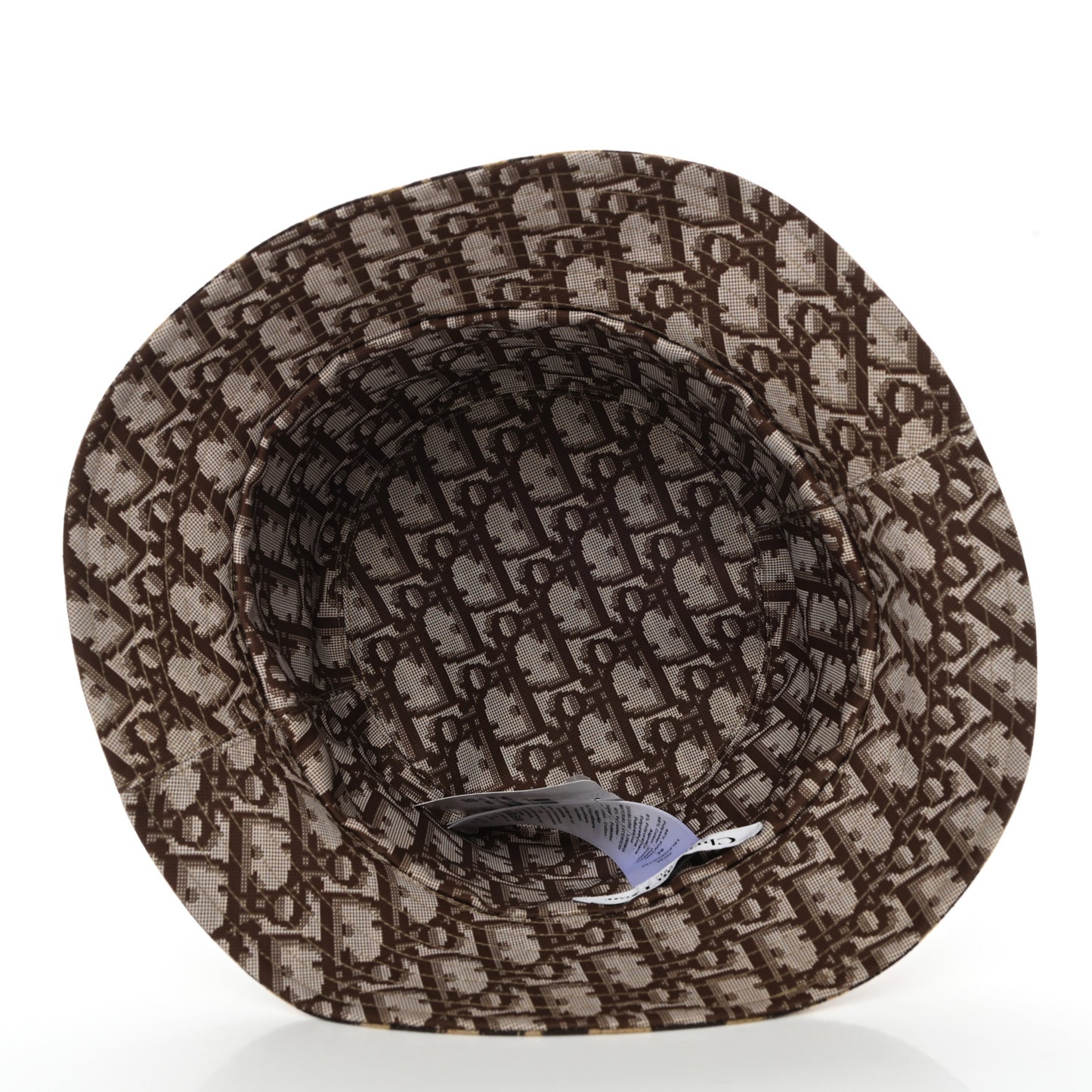 Oblique Leopard Reversible Mizza Bucket Hat 58 Beige