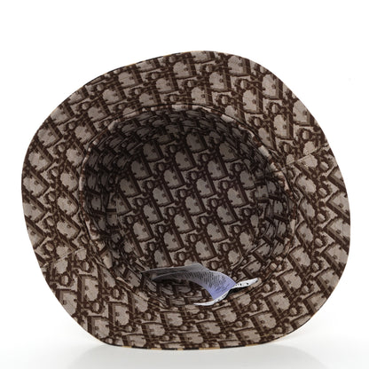 Christian Dior Oblique Leopard Reversible Mizza Bucket Hat 58 Beige 8 of 9