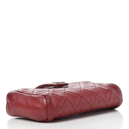Chanel Lambskin Quilted Mini Phone Holder Clutch Red 4 of 6