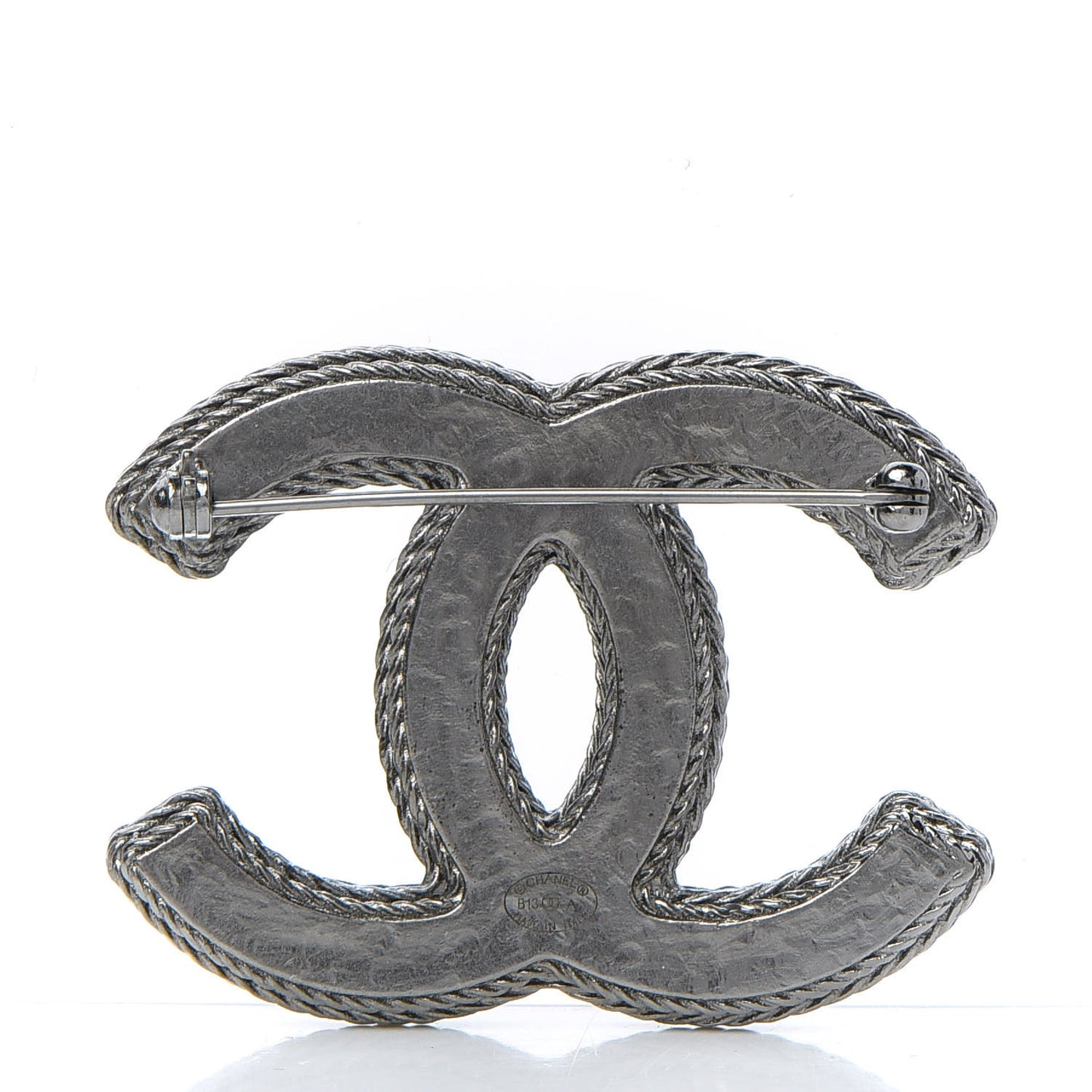 Tweed CC Brooch Silver Multicolor