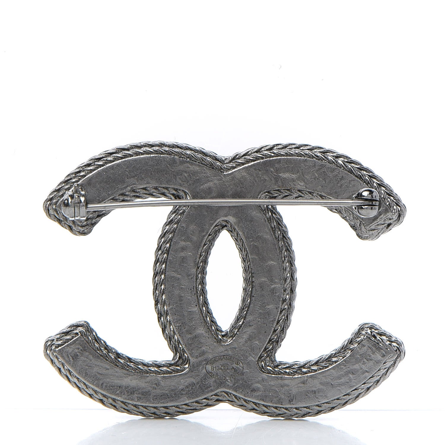 Chanel Tweed CC Brooch Silver Multicolor 3 of 5