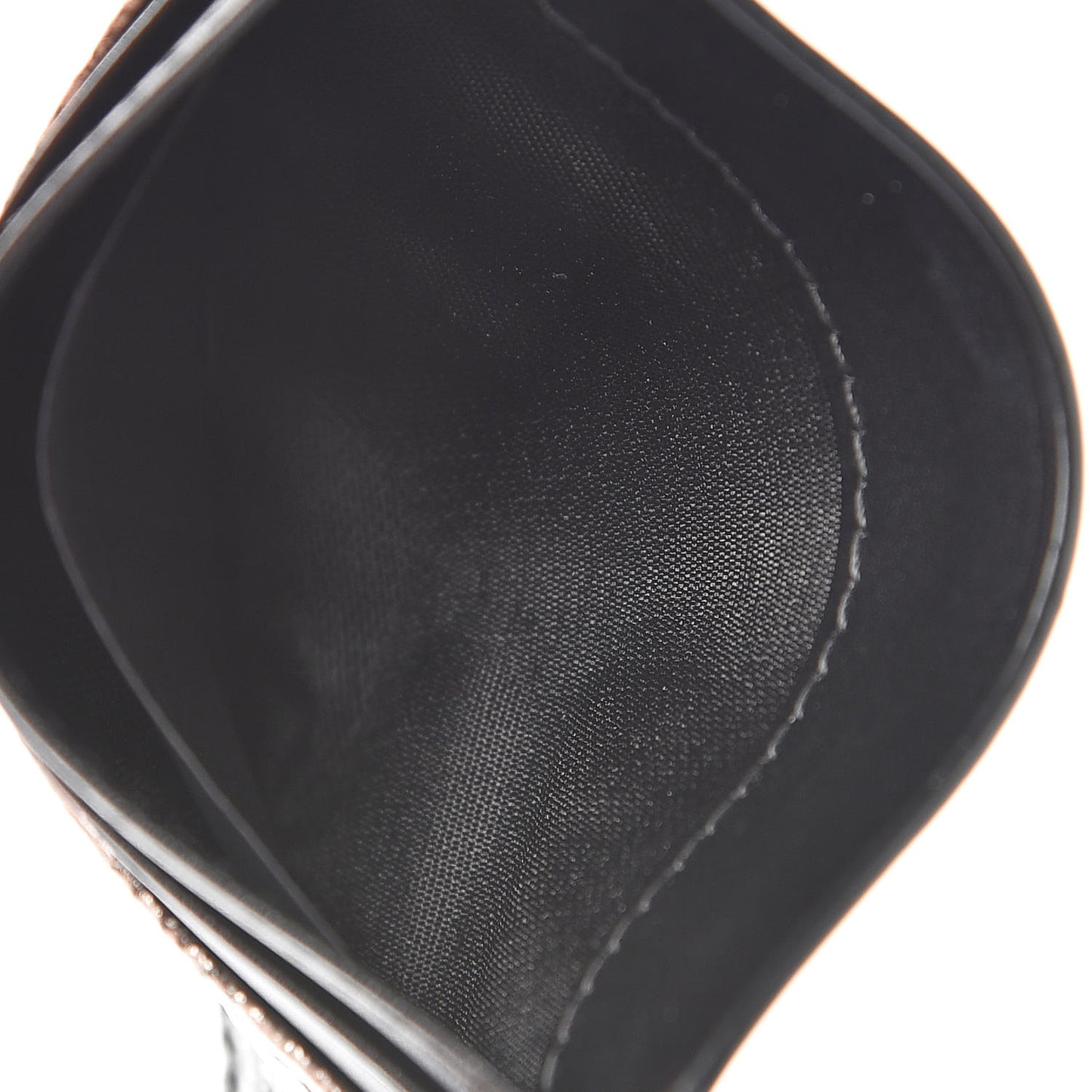 Metallic Visetos Calfskin Card Case Silver Black