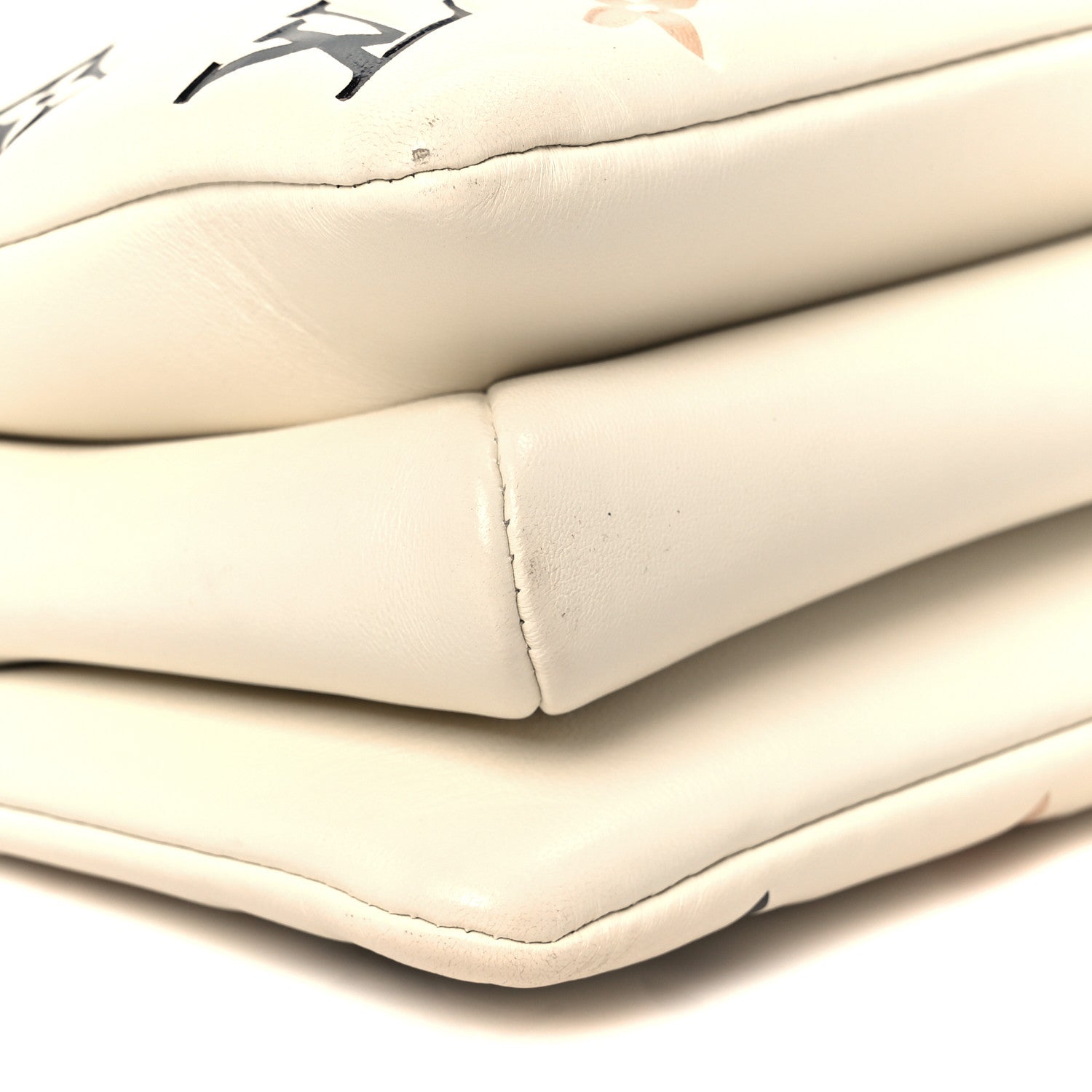 Louis Vuitton Lambskin Embossed Monogram Tricolor By The Pool Coussin BB Beige 10 of 11
