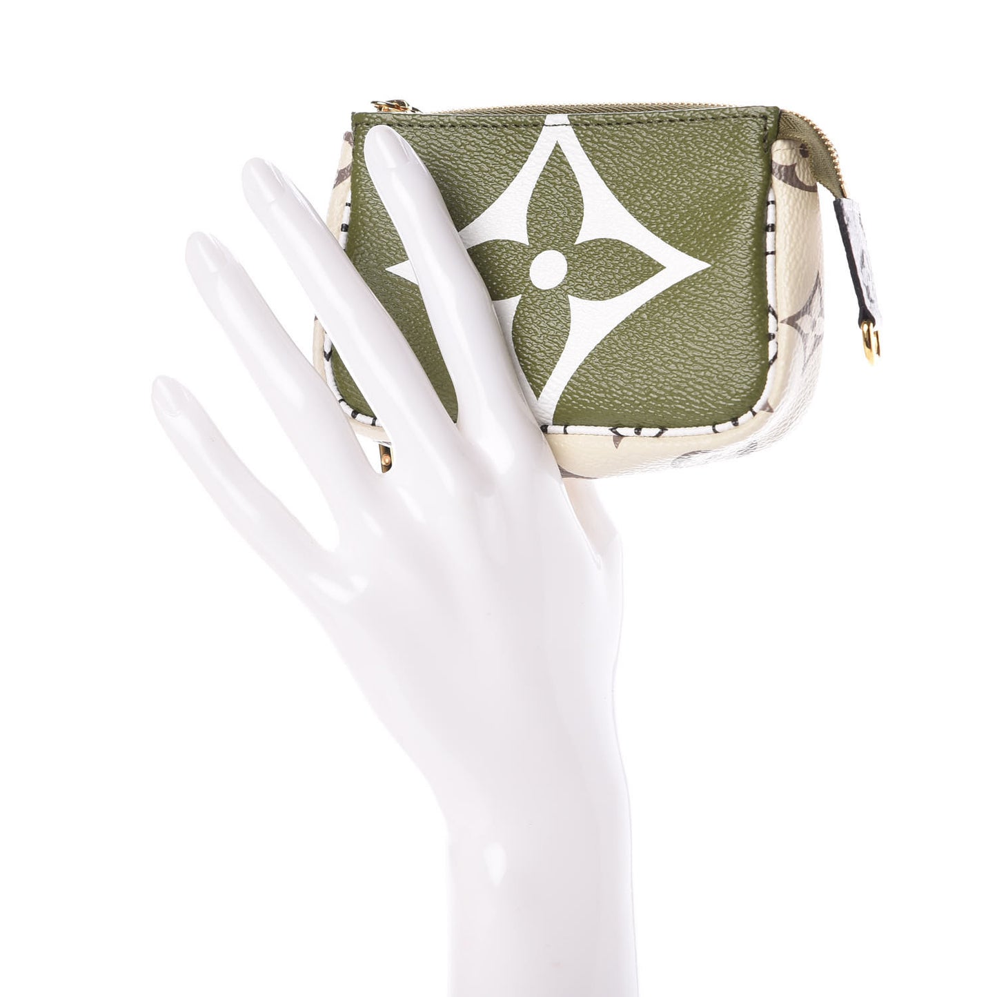 Monogram Giant Micro Pochette Accessories Kaki White