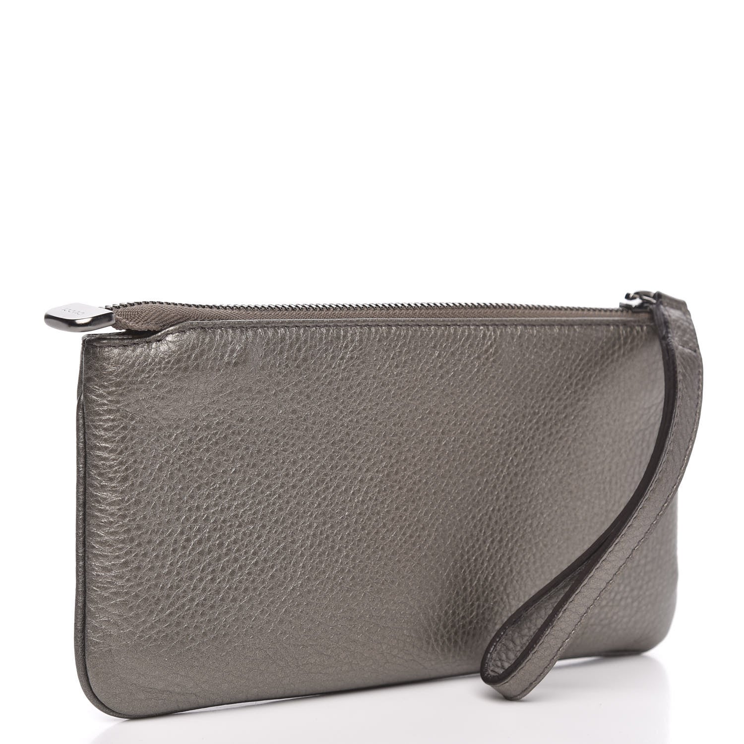 Gucci Metallic Pebbled Calfskin Soho Wristlet Sasso 3 of 11