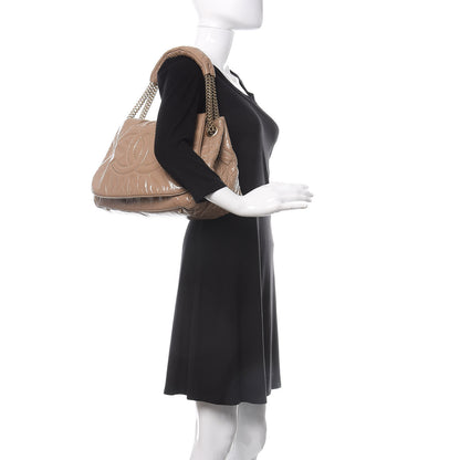 Chanel Vinyl Rodeo Accordion Flap Bag Beige 2 of 12