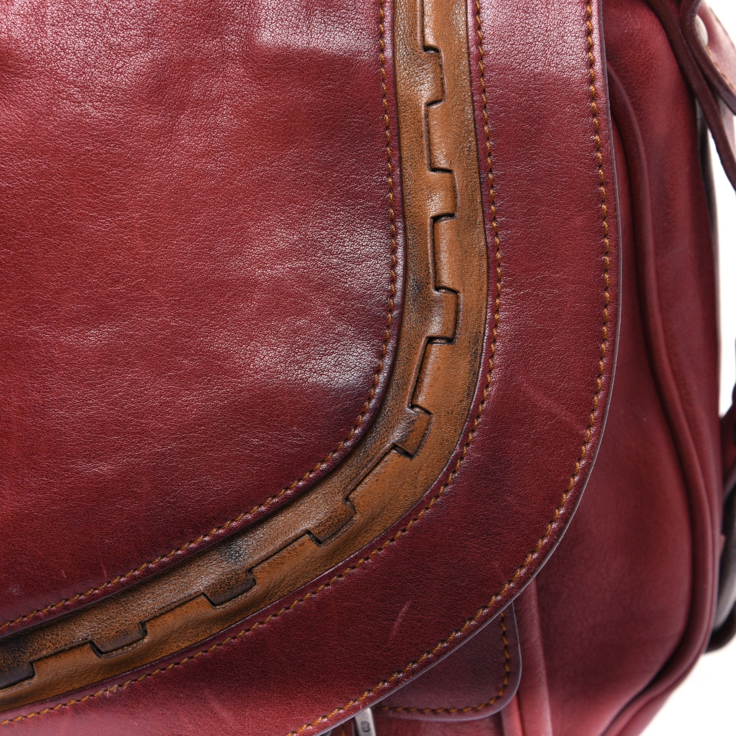 Christian Dior Calfskin Medium Gaucho Double Saddle Red 15 of 16