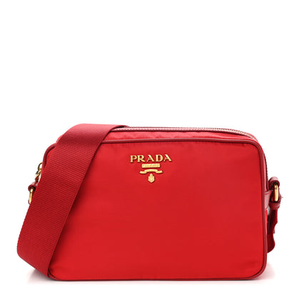 Prada Tessuto Nylon Soft Calf Camera Bag Rosso 1 of 10
