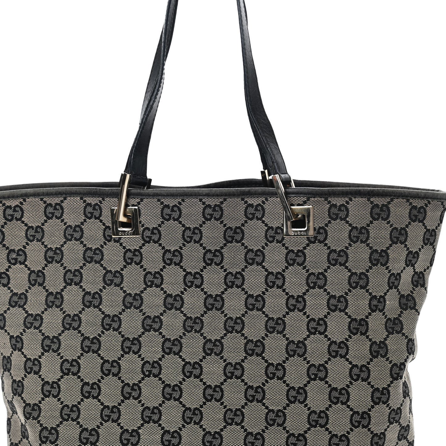 Monogram Large Bucket Tote Black