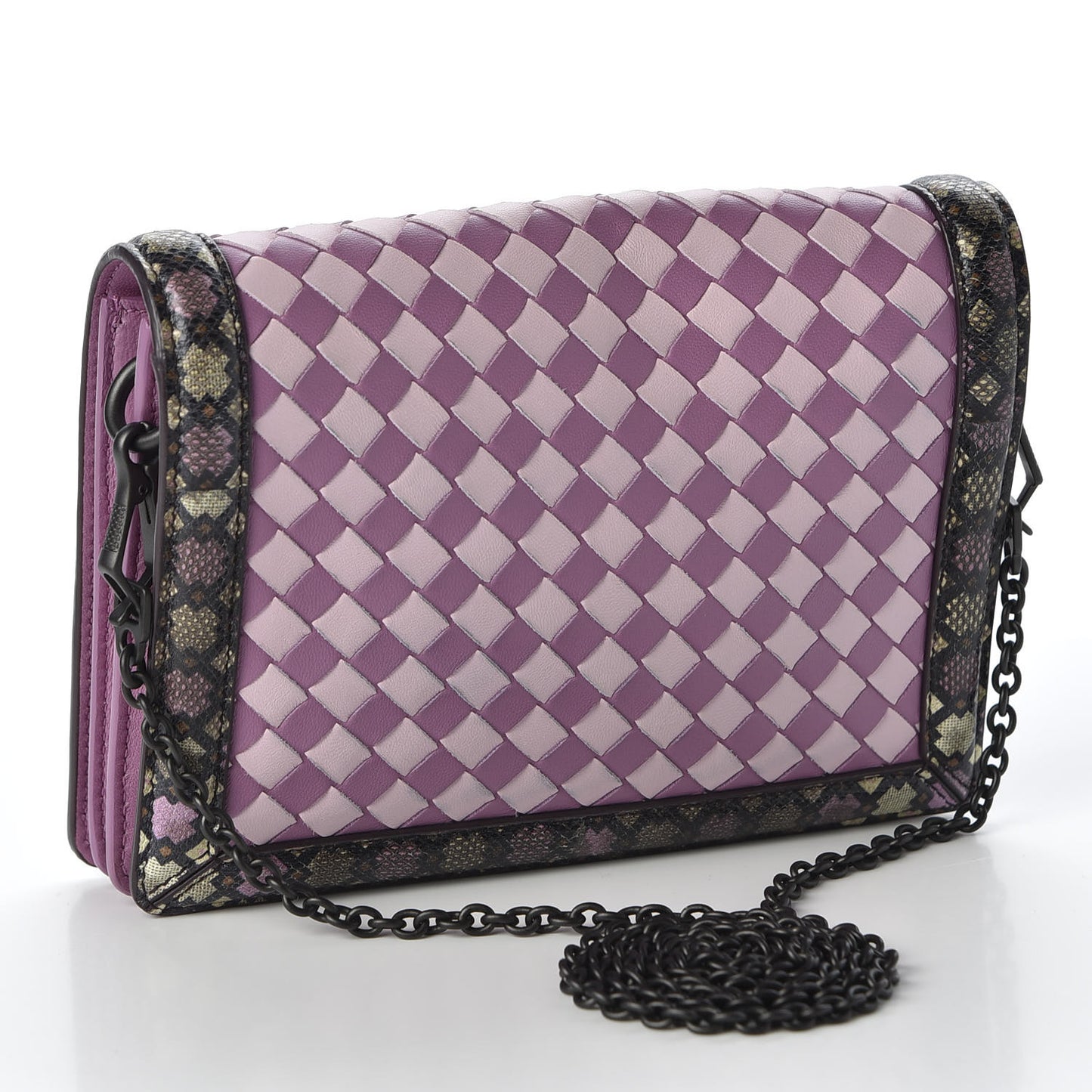 Nappa Karung Intrecciato Mini Montebello Crossbody Bag Purple Pink