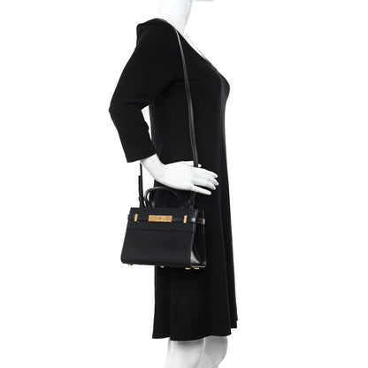 Saint Laurent Smooth Calfskin Manhattan Nano Shopper Tote Black 2 of 14
