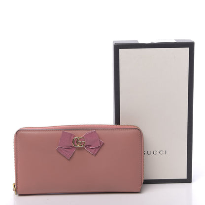 Gucci Lambskin GG Bow Zip Around Wallet Light Pink 11 of 11