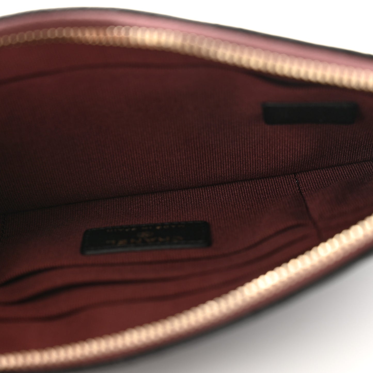 Caviar Quilted Small Zipped Pouch Black