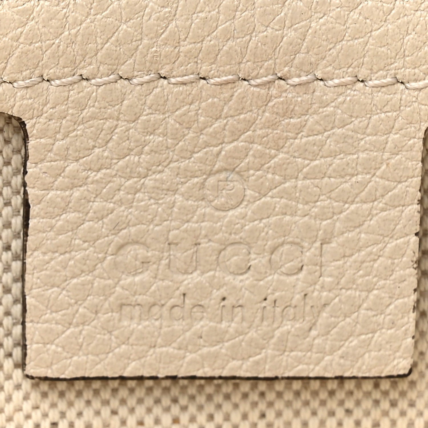 Gucci Grained Calfskin Logo Half Moon Hobo White 6 of 13