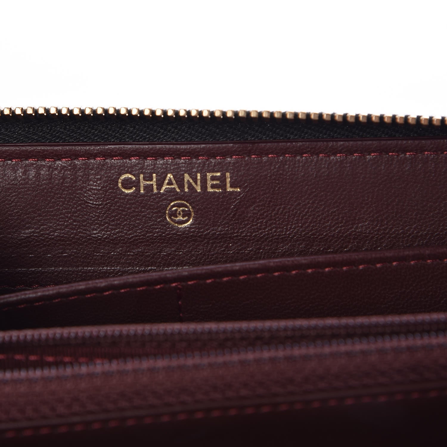 Chanel Lambskin Quilted Large Double Zip Around Organizer Wallet Black 8 of 12
