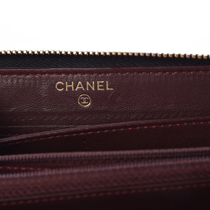 Chanel Lambskin Quilted Large Double Zip Around Organizer Wallet Black 8 of 12