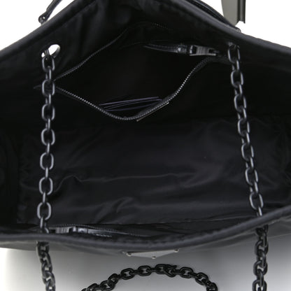 Prada Tessuto Nylon Chain Tote Black 6 of 12
