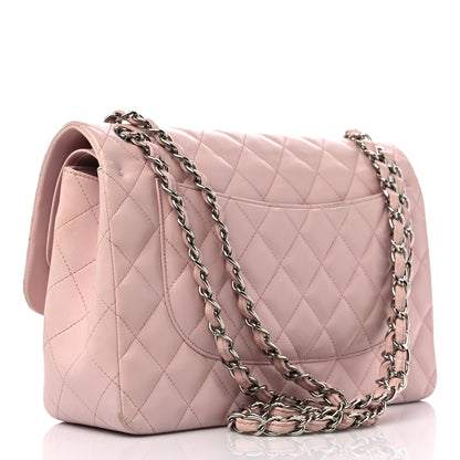Chanel Lambskin Quilted Jumbo Double Flap Light Pink 3 of 16
