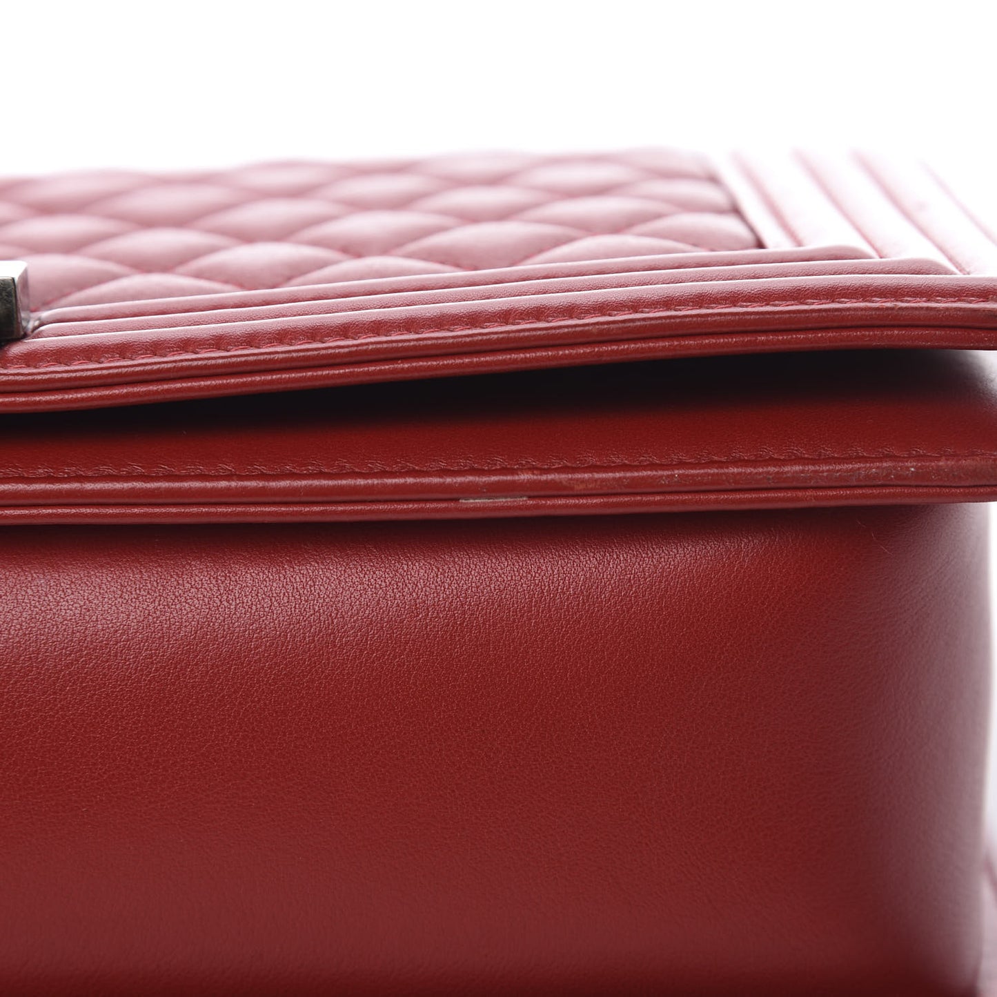 Calfskin Quilted New Medium Boy Flap Red