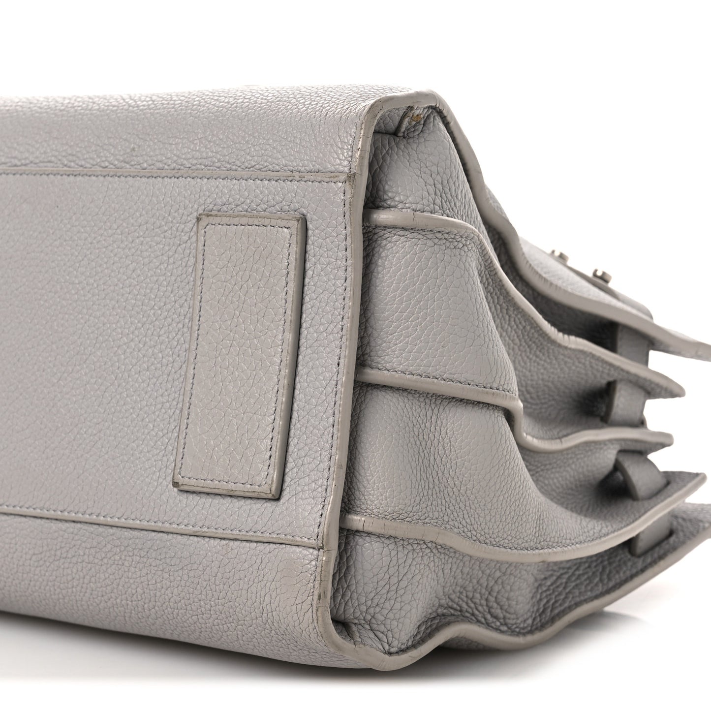 Grained Calfskin Small Supple Sac De Jour Grey