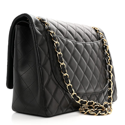 Chanel Lambskin Quilted Maxi Double Flap Black 3 of 11