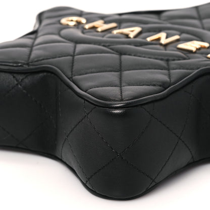 Chanel Lambskin Quilted Walk of Fame Star Bag Black 10 of 10